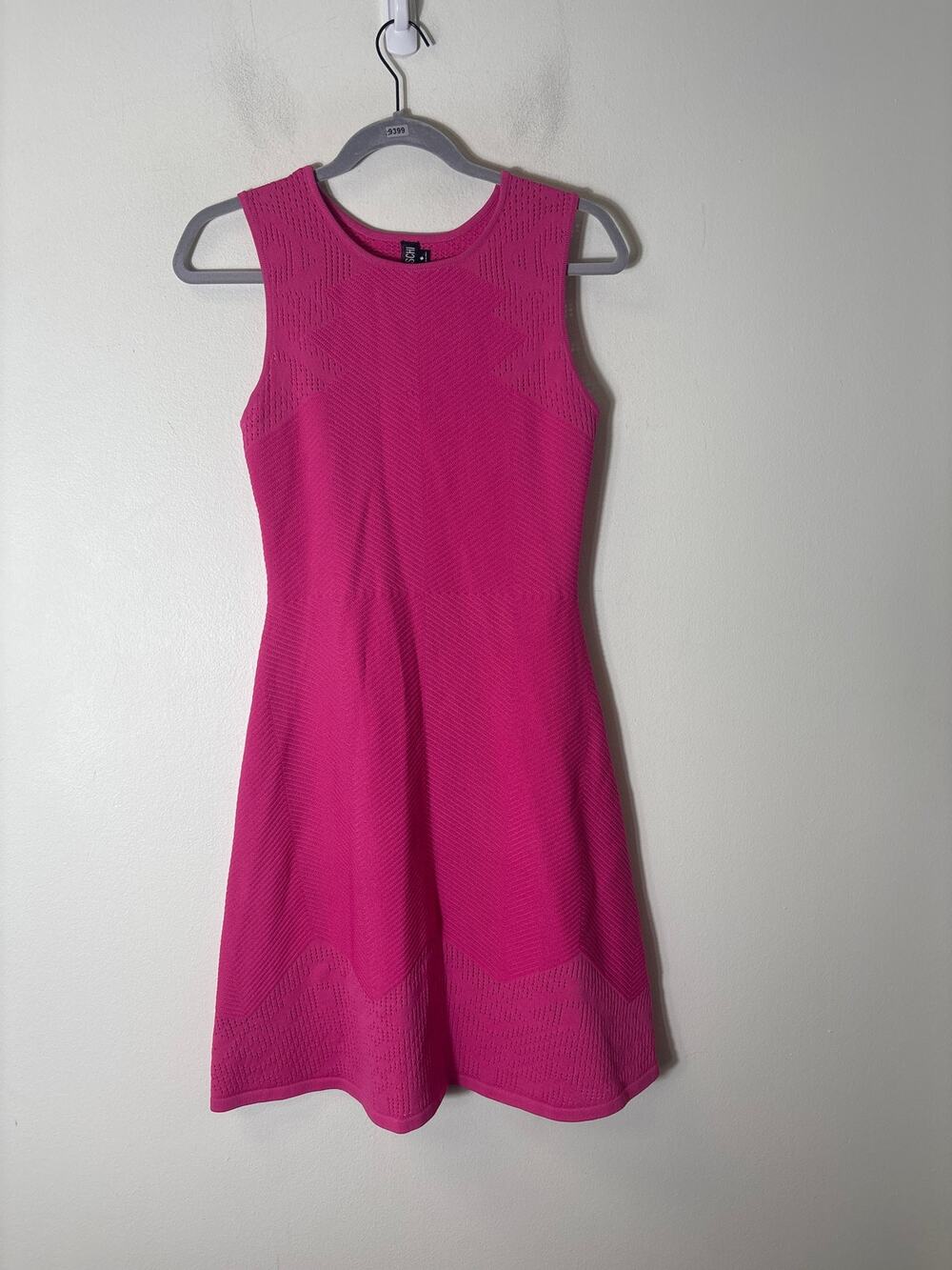 joana Baraschi Hot Pink Sleeveless Knit A-Line Midi Dress Sz M